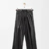 Belted Trousers in Nappa Lambskin Belted Trousers in Nappa Lambskin
