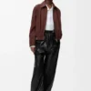 Belted Trousers in Nappa Lambskin Belted Trousers in Nappa Lambskin