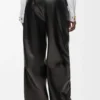 Belted Trousers in Nappa Lambskin Belted Trousers in Nappa Lambskin