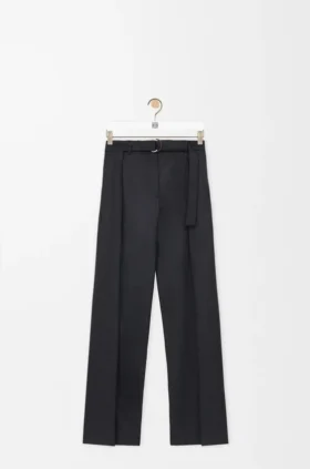 Belted Trousers in Wool