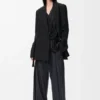 Belted Trousers in Wool