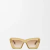 Beveled Cateye Sunglasses