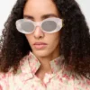 Beveled Oval Maxi Anagram Sunglasses Beveled Oval Maxi Anagram Sunglasses