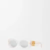 Beveled Oval Maxi Anagram Sunglasses Beveled Oval Maxi Anagram Sunglasses