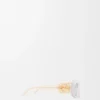 Beveled Oval Maxi Anagram Sunglasses Beveled Oval Maxi Anagram Sunglasses