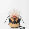 Bird Bag in Iraca Palm and Calfskin Bird Bag in Iraca Palm and Calfskin