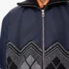 Bomber Jacket in Nylon and Wool Blend