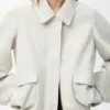 Bomber Jacket in Suede Goatskin