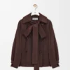 Bow Jacket in Suede Goatskin