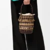 Bucket in Cord and Leather Bucket in Cord and Leather