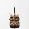 Bucket in Cord and Leather Bucket in Cord and Leather