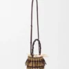Bucket in Cord and Leather Bucket in Cord and Leather