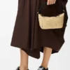 Cala Mini Bag in Classic Calfskin and Raffia Cala Mini Bag in Classic Calfskin and Raffia