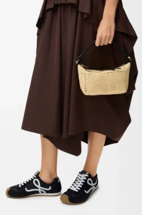 Cala Mini Bag in Classic Calfskin and Raffia