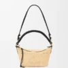 Cala Mini Bag in Classic Calfskin and Raffia Cala Mini Bag in Classic Calfskin and Raffia