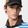Camp Cap in Canvas and Suede Camp Cap in Canvas and Suede