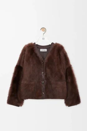 Cardigan in Shearling