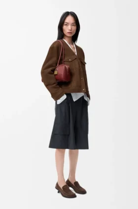 Cardigan in Shearling