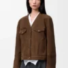 Cardigan in Shearling