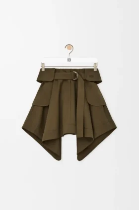 Cargo Skirt in Cotton and Silk