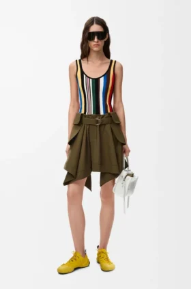 Cargo Skirt in Cotton and Silk