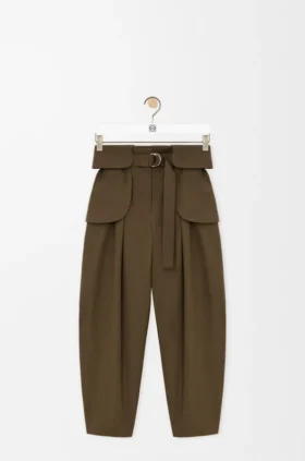Cargo Trousers in Cotton and Silk