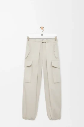 Cargo Trousers in Cotton and Silk