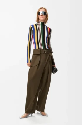 Cargo Trousers in Cotton and Silk