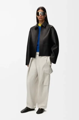 Cargo Trousers in Cotton and Silk