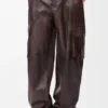Cargo Trousers in Nappa Lambskin and Cotton Cargo Trousers in Nappa Lambskin and Cotton