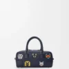 Cats Amazona 23 Cropped Bag in Embroidered Denim Cats Amazona 23 Cropped Bag in Embroidered Denim