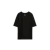 Chest Slogan Printing Short Sleeve Unisex Black H000341X11