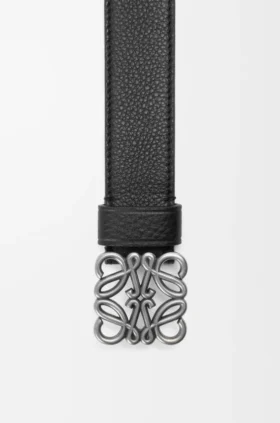 Chunky Anagram Belt in Supple Grained Calfskin