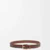 Chunky Woven Belt in Vegetable-Tanned Calfskin