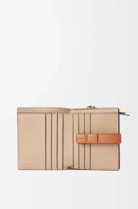Compact Zip Wallet in Soft Grained Calfskin Compact Zip Wallet in Soft Grained Calfskin