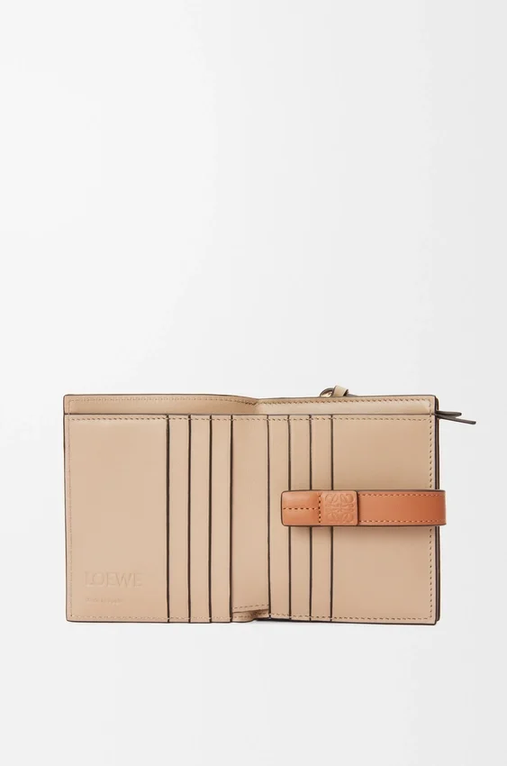 Compact Zip Wallet in Soft Grained Calfskin Compact Zip Wallet in Soft Grained Calfskin
