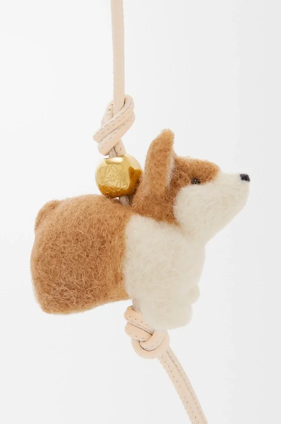 Corgi Charm in Felt and Calfskin Corgi Charm in Felt and Calfskin