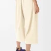 Cropped Belted Trousers in Cotton and Silk Cropped Belted Trousers in Cotton and Silk