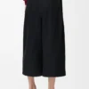 Cropped Trousers in Cotton and Silk Cropped Trousers in Cotton and Silk