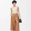 Cropped Trousers in Nappa Lambskin Cropped Trousers in Nappa Lambskin