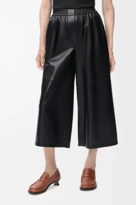 Cropped Trousers in Nappa Lambskin Cropped Trousers in Nappa Lambskin