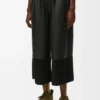 Cropped Trousers in Nappa Lambskin and Suede Goatskin Cropped Trousers in Nappa Lambskin and Suede Goatskin
