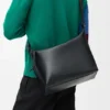 Cubi Crossbody Bag in Supple Smooth Calfskin and Jacquard Cubi Crossbody Bag in Supple Smooth Calfskin and Jacquard