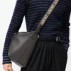 Cubi Crossbody Bag in Supple Smooth Calfskin and Jacquard Cubi Crossbody Bag in Supple Smooth Calfskin and Jacquard