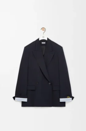 Double-Breasted Jacket in Wool Blend