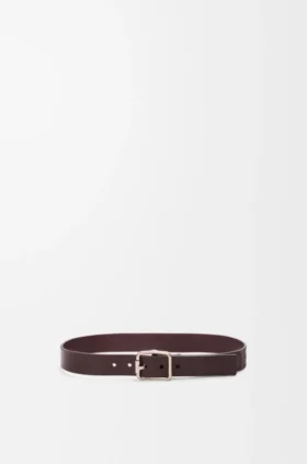 Double Roller Curve Belt in Vegetable-Tanned Calfskin
