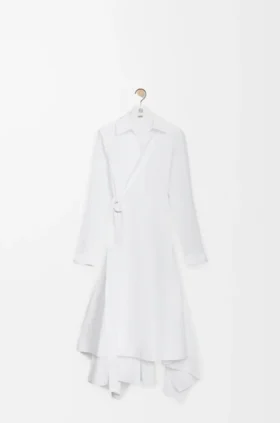 Draped Dress in Cotton