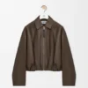 Draped Jacket in Nappa Calfskin