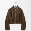 Draped Jacket in Nappa Lambskin Draped Jacket in Nappa Lambskin