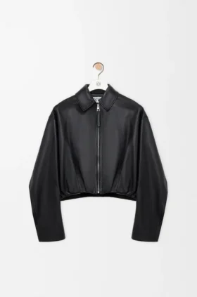 Draped Jacket in Nappa Lambskin
